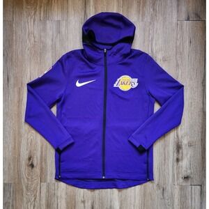 Los Angeles Lakers Nike Therma Flex NBA Showtime On Court Bench Hoodie Men's Lrg